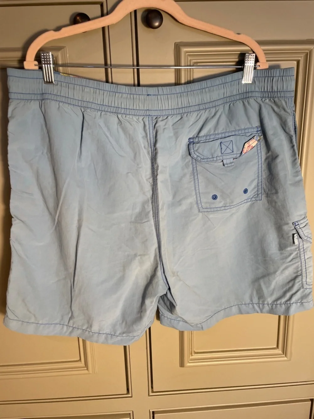 Tommy Bahama Light Blue Men's Swim Shorts with Drawstring